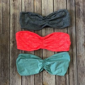 Lot of 3 Victoria’s Secret Bandeau Bras Size Medium